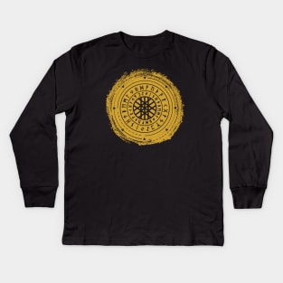 Web of Wyrd | Norse Pagan Symbol Kids Long Sleeve T-Shirt